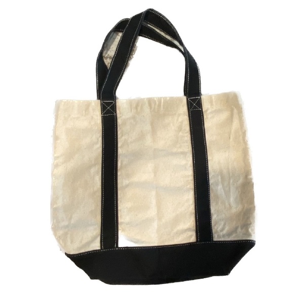 Medium Sigma Sigma Sigma Tote Bag with Navy Letters - Picture 2 of 7